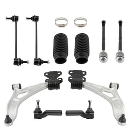 Suspension 12x Front Control Arms Ball Joints Tie Rods End Kit for Ford Focus/C-MAX 2012-2018