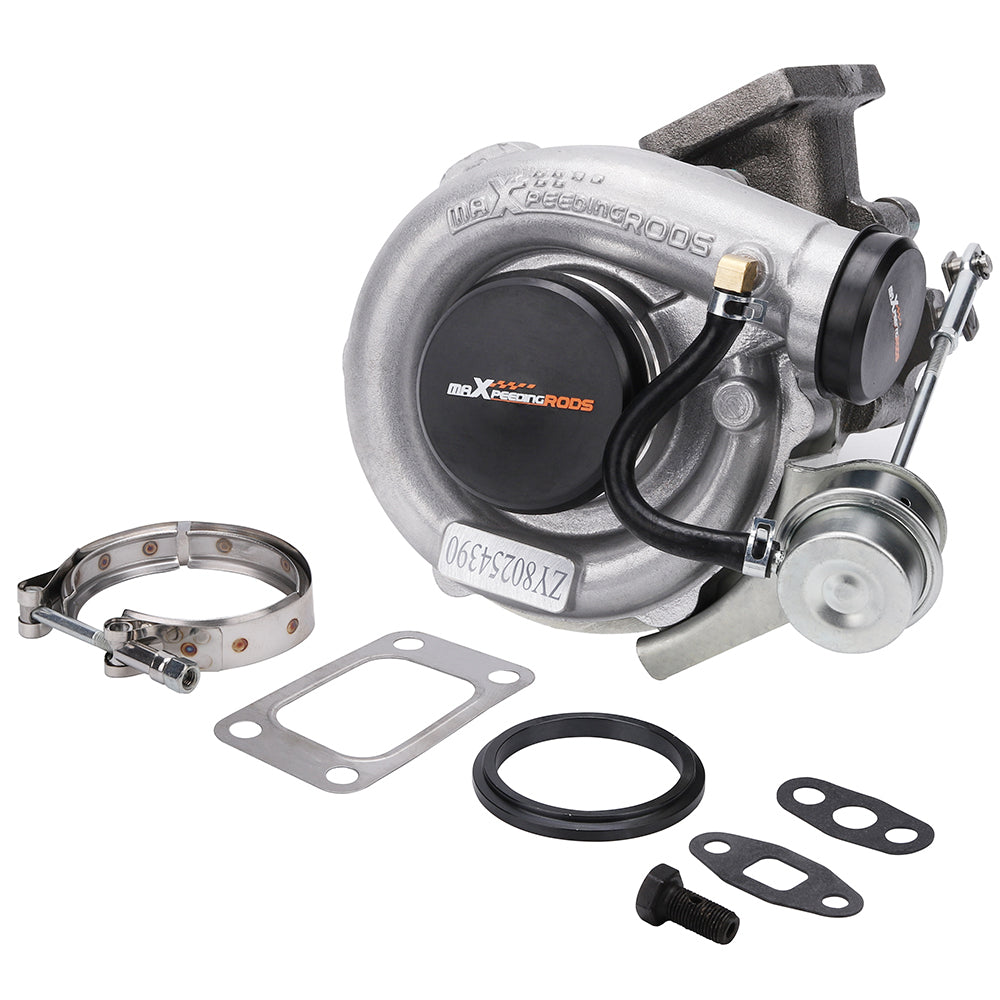Universal Turbocharger T3 .63 A/R Oil Cooled V Band for 4 6 Cylinder Billet
