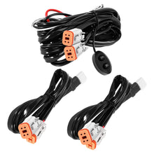 Load image into Gallery viewer, Wiring Harness Kit Crosshair Series LED Auxiliary Driving Lights with DRL 4-PIN DT Plug