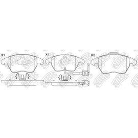 Front Brake Pads For Audi Peugeot Skoda Volkswagen