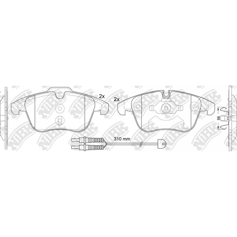 Front Brake Pads For Ford Land Rover Peugeot Volvo