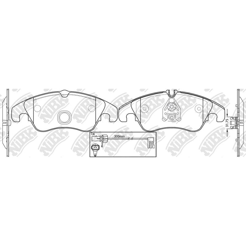 Front Brake Pads For Audi Ford NIBK PN0477W