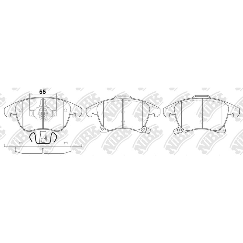 Front Brake Pads For Ford Lincoln NIBK PN0668