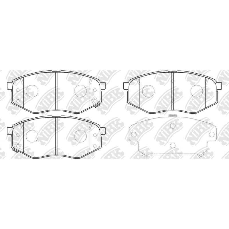 Front Brake Pads For Hyundai Kia NIBK PN0704