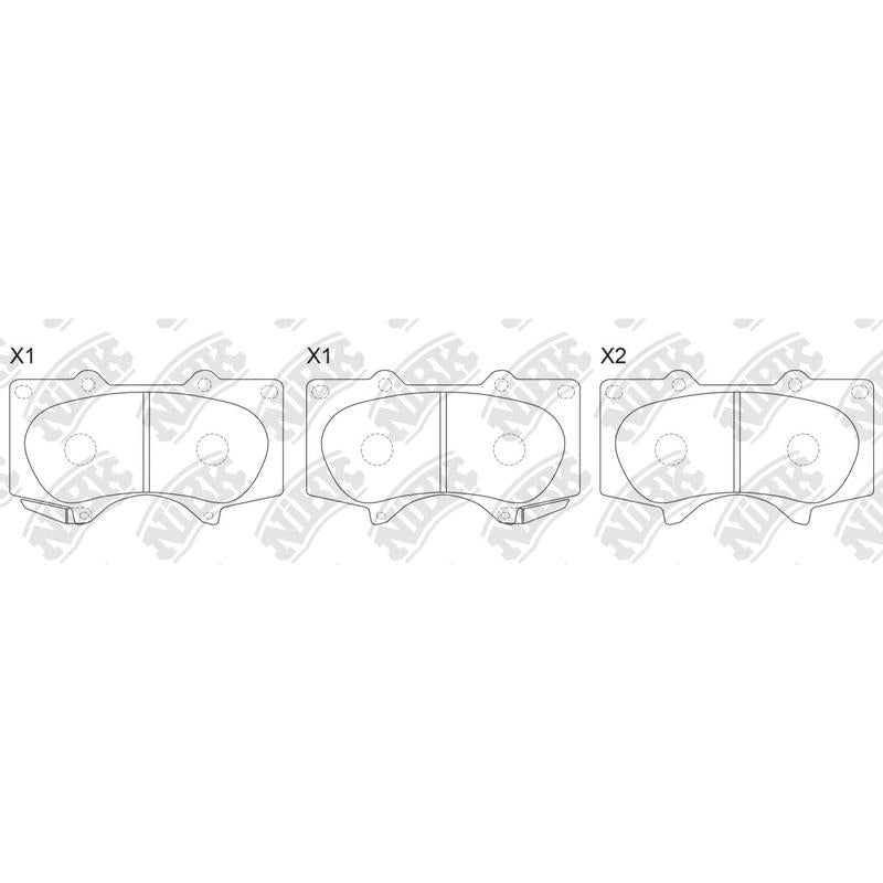 Front Brake Pads For Lexus Mitsubishi Toyota NIBK PN1482