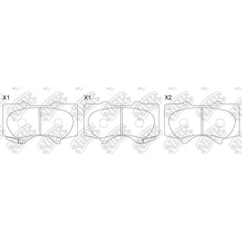 Front Brake Pads For Lexus Mitsubishi Toyota NIBK PN1482