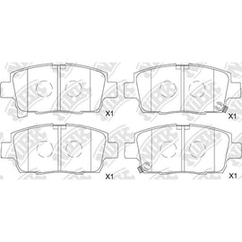 Front Brake Pads For Toyota NIBK PN1540