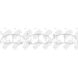 Front Brake Pads For Mitsubishi NIBK PN3816