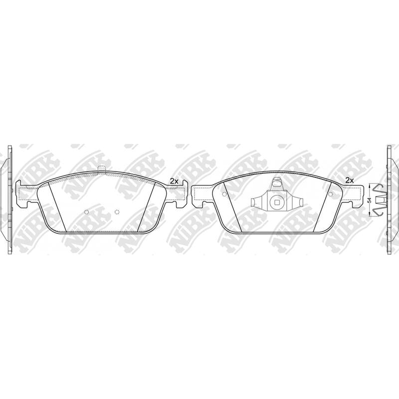 Front Brake Pads For Ford Lincoln NIBK PN51011