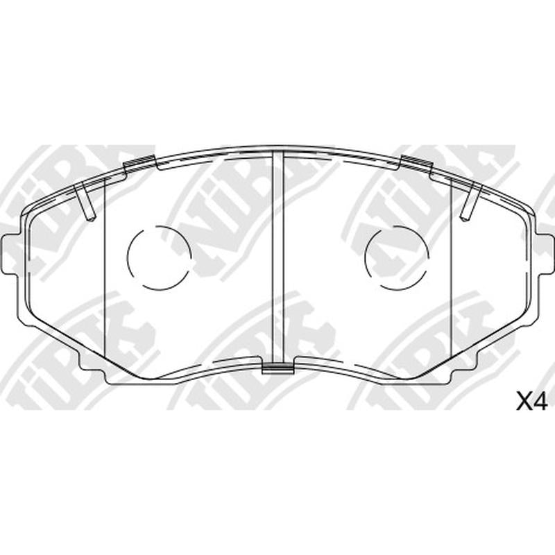 Front Brake Pads For Mazda Mitsubishi NIBK PN5376
