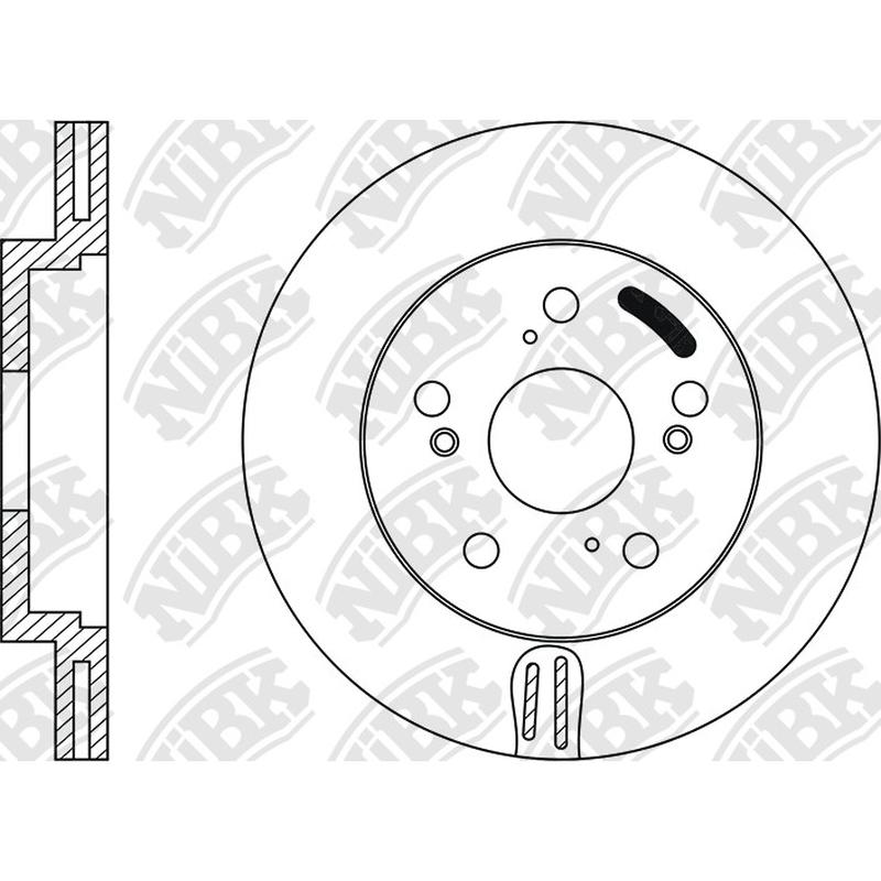 Front Rotors For Acura Honda NIBK RN1218V