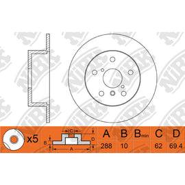 Rear Rotors For Lexus Toyota