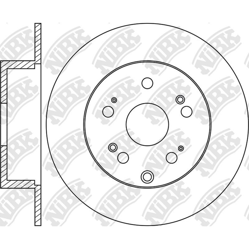 Rear Rotors For Acura Honda NIBK RN1259