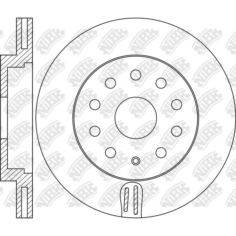 Front Rotors For Audi Ford Skoda Volkswagen NIBK RN1377V