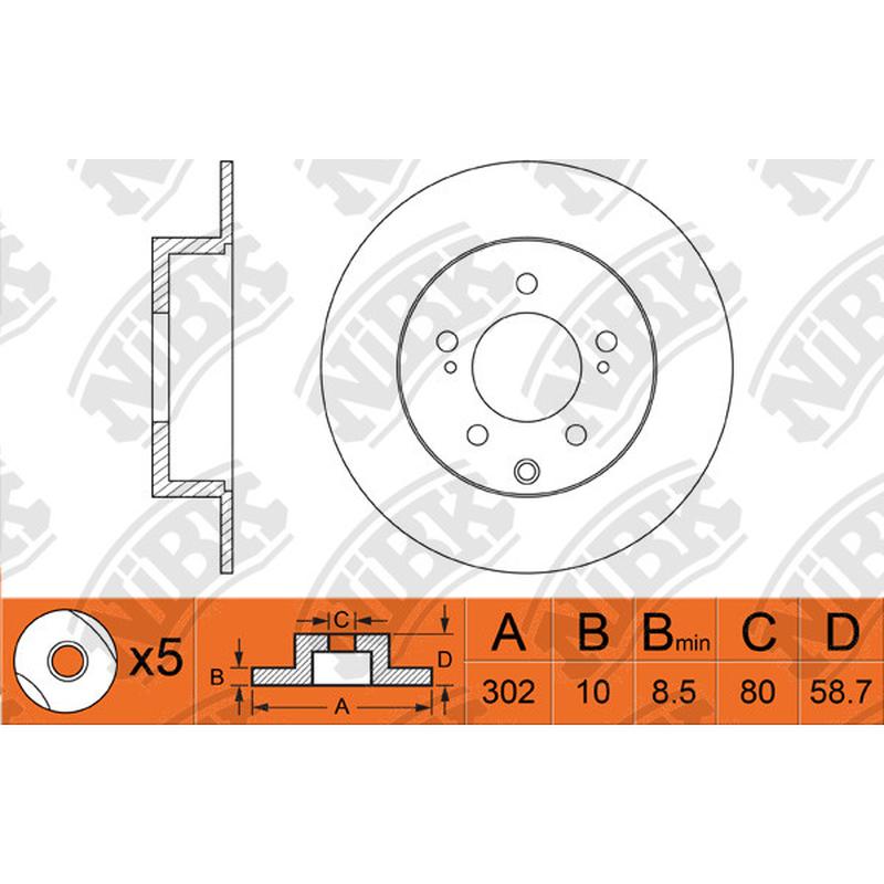 Rear Rotors For Citroen Mitsubishi Peugeot