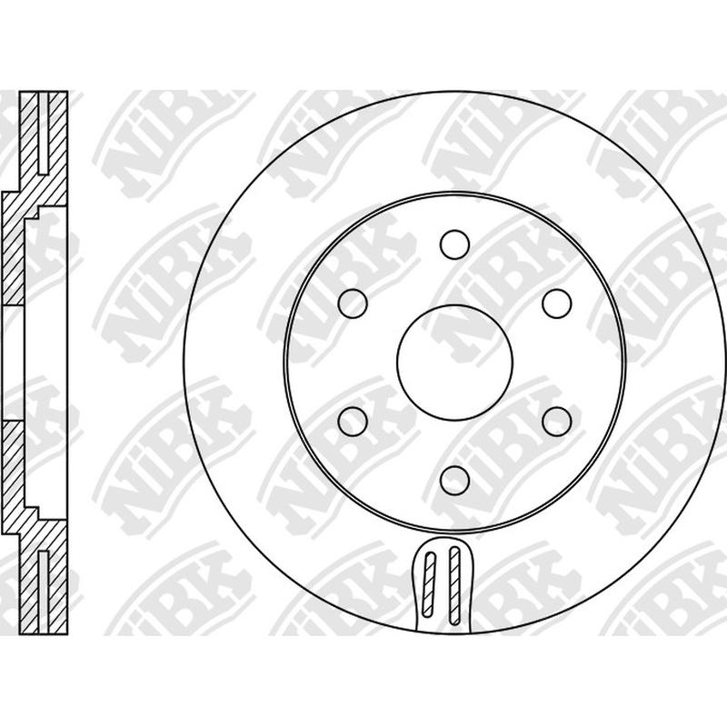 Front Rotors For Nissan Navara Pathfinder NIBK RN1416V