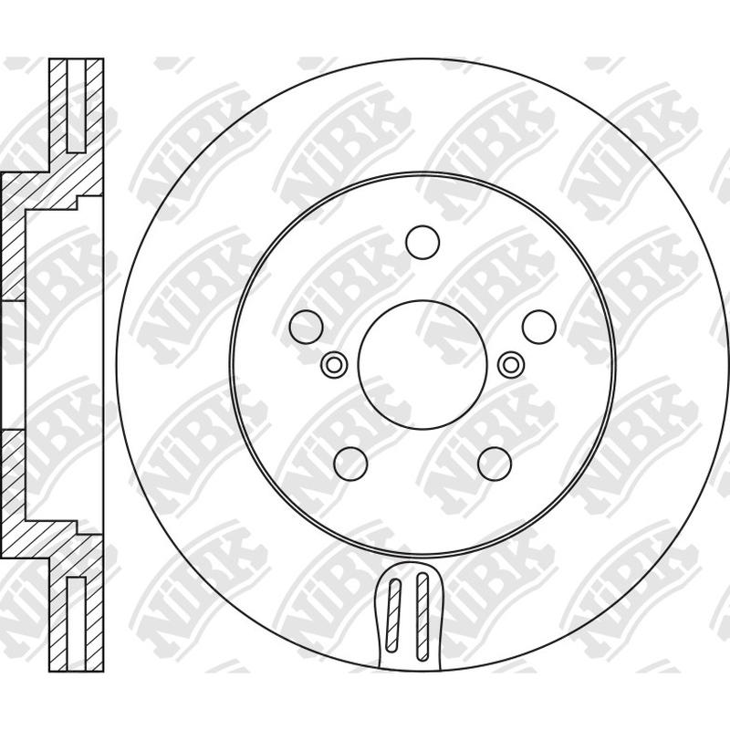 Front Rotors For Toyota NIBK RN1471V