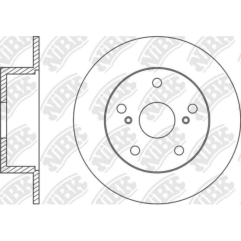 Rear Rotors For Toyota NIBK RN1487