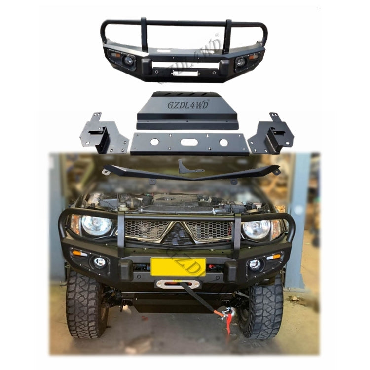 New 4WD Heavy Duty Front Bumper Protector Bull Bar for Triton MN ML L200 2006-2014 with Bolt-On Installation
