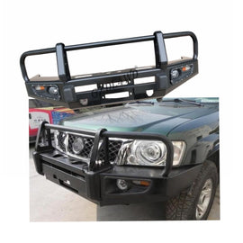 New 4WD Heavy Duty Winch Bumper for GU Patrol Y61 (Rolled Steel Textured Black Protection)