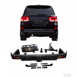 New Heavy Duty Steel 4x4 Rear Bumper Kit with Protection for Prado 200 Series 2008-2020 200 Upgrade 4WD