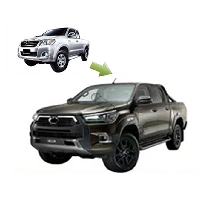New Popular 4x4 Bumper & Body Kits for Hilux Vigo 2005-2014 to 2021 Rocco Facelift Conversion with LED Lights Bolt-On