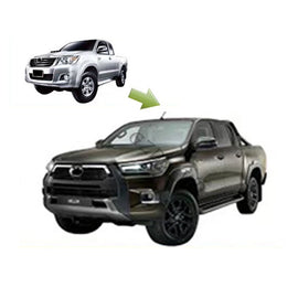 New Popular 4x4 Bumper & Body Kits for Hilux Vigo 2005-2014 to 2021 Rocco Facelift Conversion with LED Lights Bolt-On
