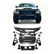 Load image into Gallery viewer, New Without Loops Bullbar Front Bumper Kit for Ranger T8 PX3 2020 Bolt-On Metal Steel Black