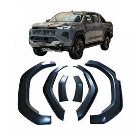 No-Drill Smooth Black ABS Fender Flares with Steel Under Screws for 2026 Hilux Travo Overland Pickup Truck 4x4 Road Perf