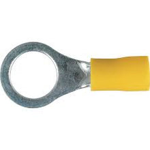 Load image into Gallery viewer, OEX Crimp Terminal Ring Yellow ID 10.5mm Vinyl 10 Pce