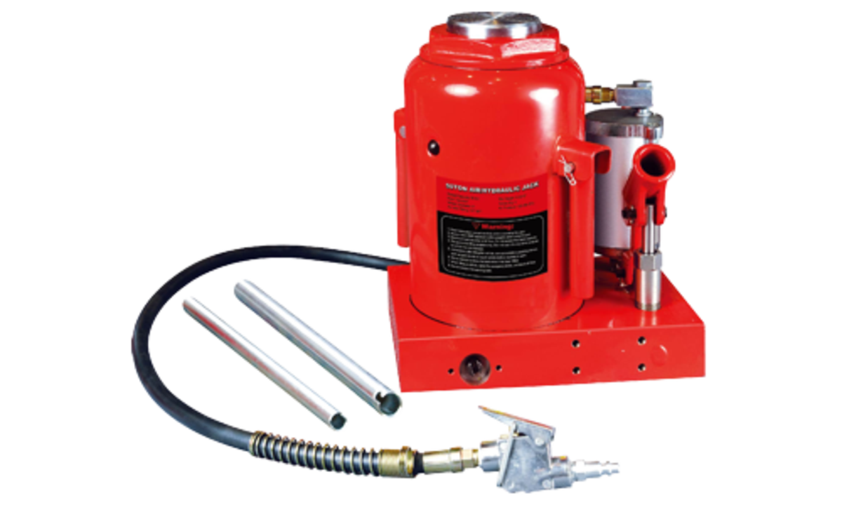 50 Ton Air-Hydraulic Bottle Jack with 307mm to 485mm Lift