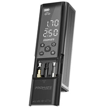 Load image into Gallery viewer, Promate 150PSI Portable Air Compressor Power Bank with LED Flashlight