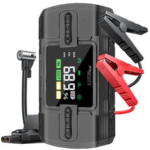 Load image into Gallery viewer, Promate PATROLPACK-3 4in1 1200A/12V Heavy Duty Car Jump Starter &amp; Air Compressor 12000mAh Power Bank, 150PSi Air Compressor, 270lm LED Torch, Includes Smart Clamps, Built Tough, 2x USB-A Ports. LCD Screen