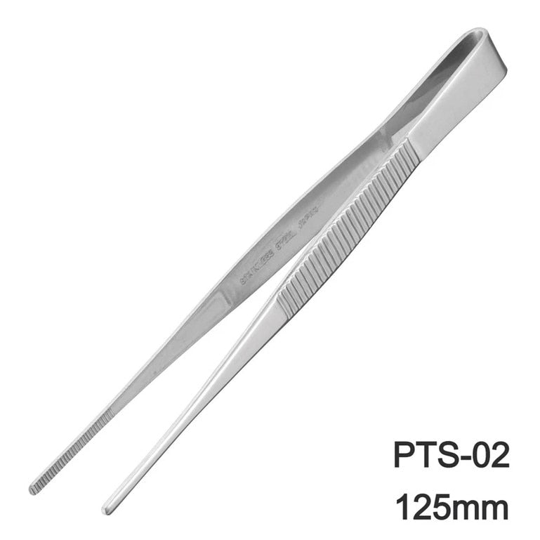 Curved 125mm Serrated Tweezers