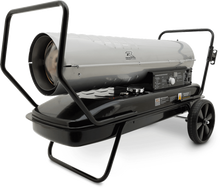Load image into Gallery viewer, RPH1250KFA - Paraffin-Diesel Forced Air Heater - 125,000 BTU - Ultra Portable with Pneumatic Wheels