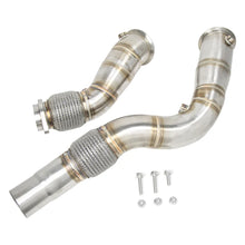 Load image into Gallery viewer, Racing Downpipe for BMW F80 M3 2015-2019 F82 M4 S55 2021+ F87 M2 2021+ S55 304 Stainless Steel