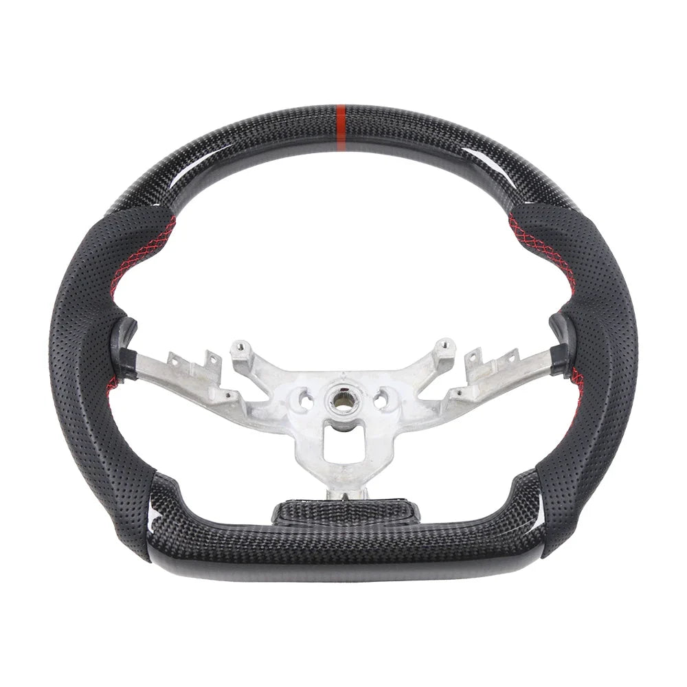 Real Carbon Fiber Dshaped Flat-bottom Steering Wheel for Chevrolet Corvette C6  2007 2013