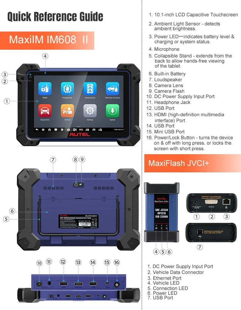 Autel MaxIM IM608 PRO Ⅱ Key Programming Diagnostic Scanner (Full Kit)