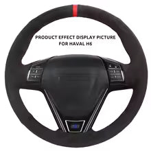 Load image into Gallery viewer, Suede Leather Car Steering Wheel Cover For Hyundai Veloster N 2019-2021 i30 N 2018 2019 2020 Suede Leather Steering Wrap