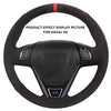 Suede Leather Car Steering Wheel Cover For Hyundai Veloster N 2019-2021 i30 N 2018 2019 2020 Suede Leather Steering Wrap