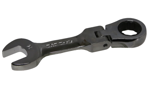 14mm Stubby Flex-Head Gear Ratchet Wrench