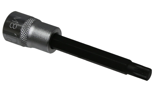 3/8" Drive Spline Bit Socket, M8 x 90mm
