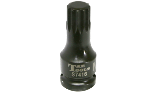 M16 x 60mm Multi Spline Impact Bit Socket 1/2" Drive