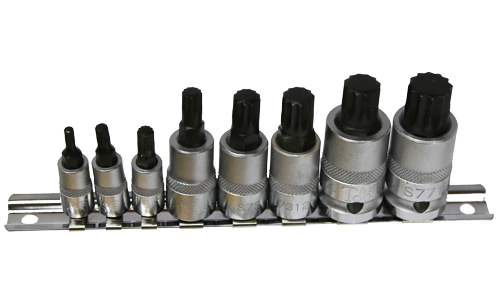 1/4", 3/8" & 1/2" Drive Multi Spline Bit Socket Set