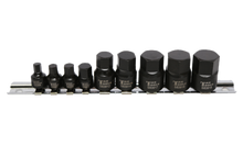 Load image into Gallery viewer, 9 Piece 1/4" &amp; 3/8" Drive Metric In-Hex Impact Bit Socket Set