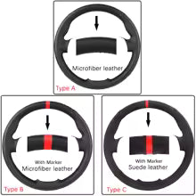 Load image into Gallery viewer, Microfiber Leather Car Steering Wheel Cover For Infiniti G37 G35 G25 EX35 EX25 EX37 Q60 QX50 Q40 IPL G Coupe Steering Wheel Wrap