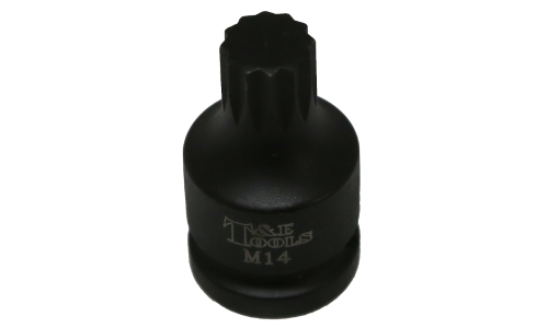 1/2" Drive Multi Spline Impact Bit Socket, M14 x 45mm