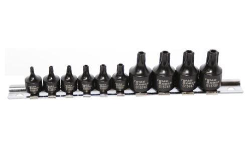 1/4" & 3/8" Drive Tamper Torx Impact Bit Socket Set, 10 Piece