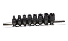 Load image into Gallery viewer, 1/4" Drive E-Series Torx Impact Bit Socket Set, 8 Piece
