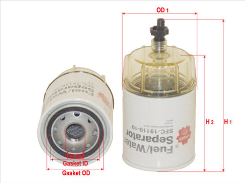 Fuel Water Separator Fits S3214 Sfc-19110-10B